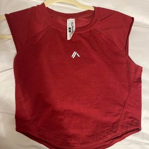 Velocity Crop Tee - Tartan Red